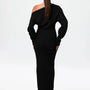 The Off-Shoulder Knit Column Dress