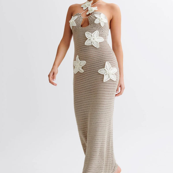 The Crochet Halter Maxi Dress