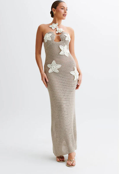 The Crochet Halter Maxi Dress
