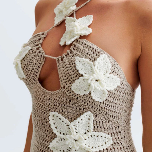 The Crochet Halter Maxi Dress