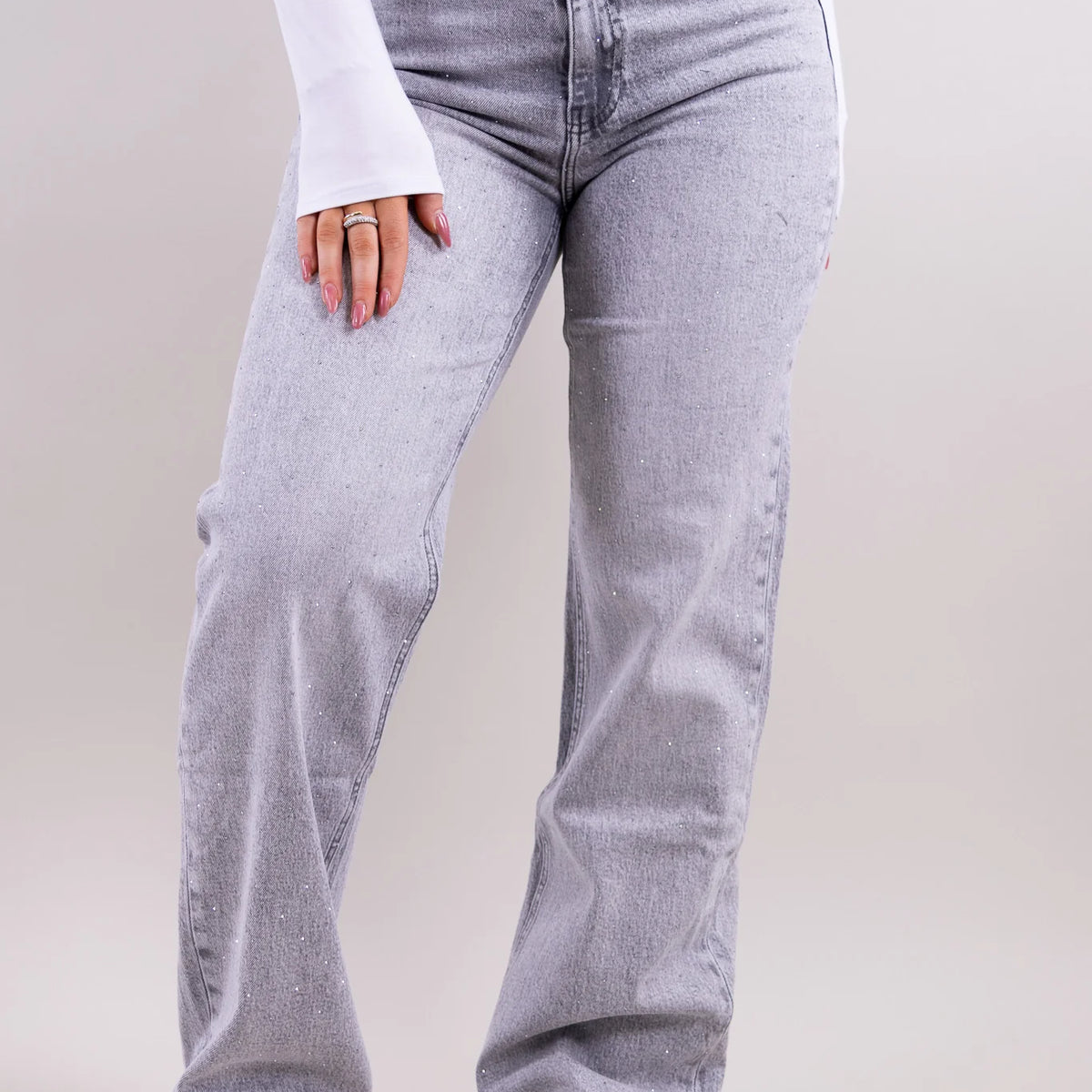 Fleur sparkling wide leg jeans
